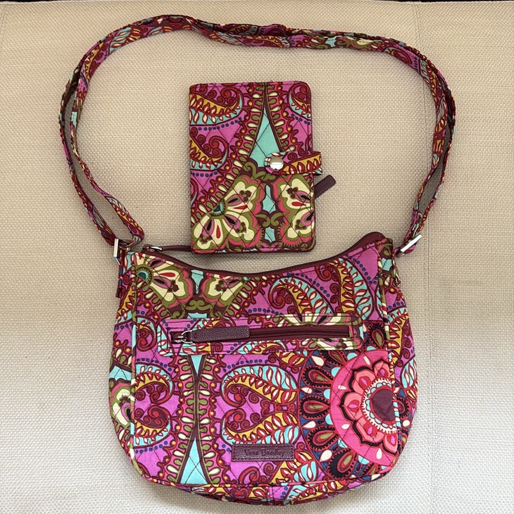 Vera Bradley Resort Medallion Mini Andi Crossbody Shoulder & Travel Wallet